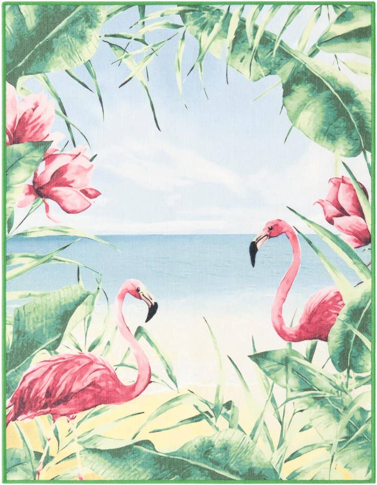 Detail image of 4' x 6' Easy-Clean Jill Zarin Caribbean Dominica Indoor / Outdoor Rug