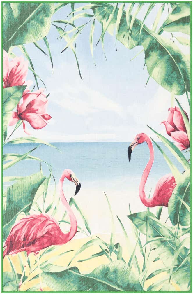 4' x 6' Easy-Clean Jill Zarin Caribbean Dominica Indoor / Outdoor Rug