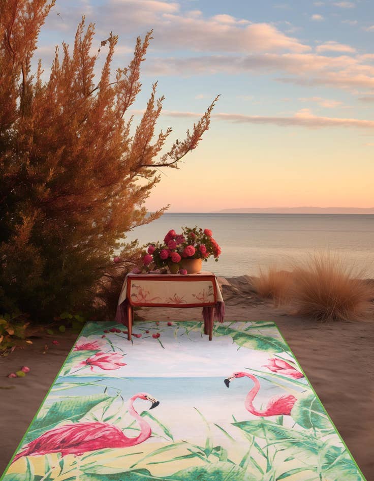 Detail image of 4' x 6'  Washable Jill Zarin Caribbean Dominica Indoor / Outdoor Rug