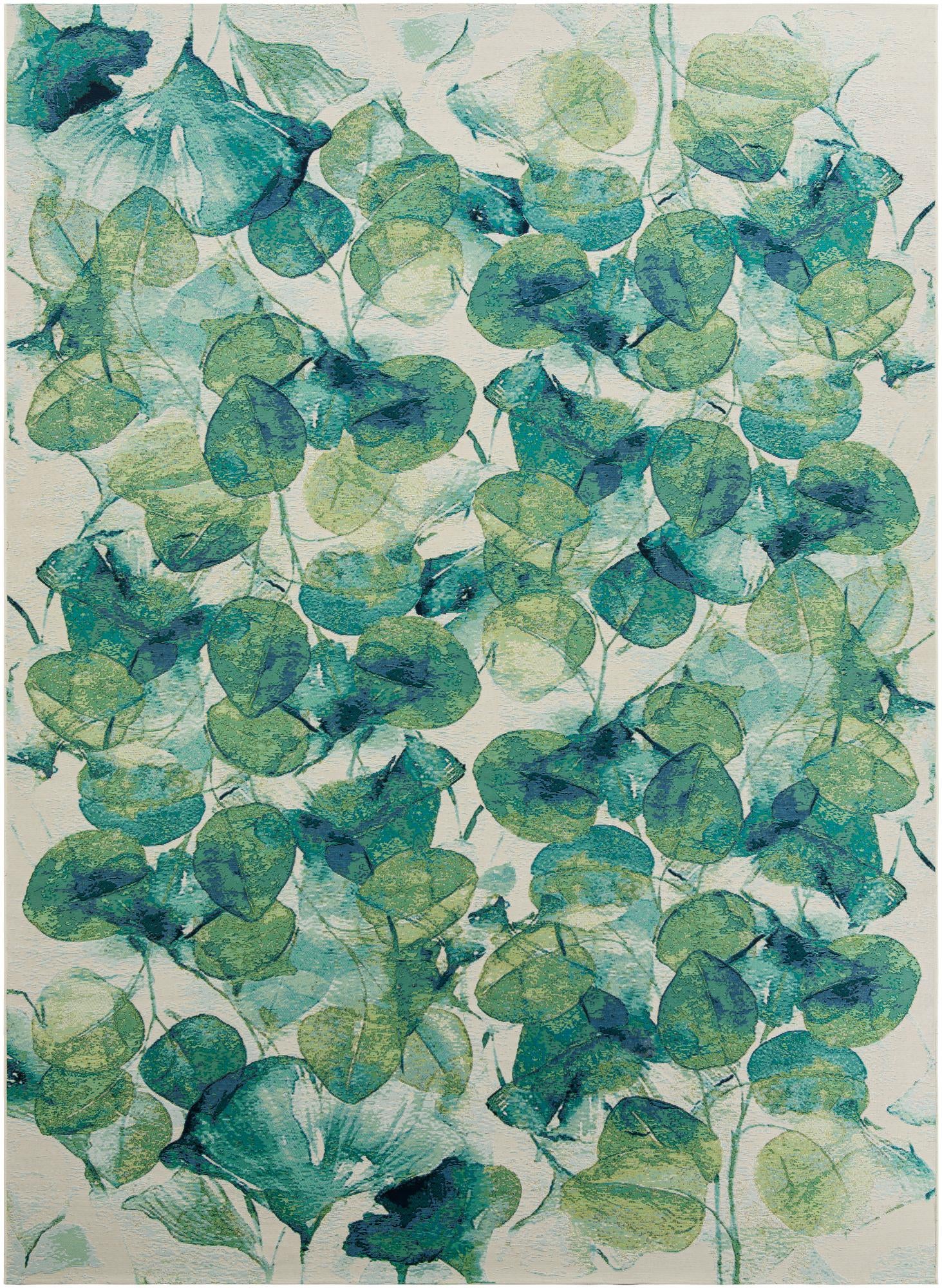 10' x 14' 2 Easy-Clean Botanical Indoor / Outdoor Rug