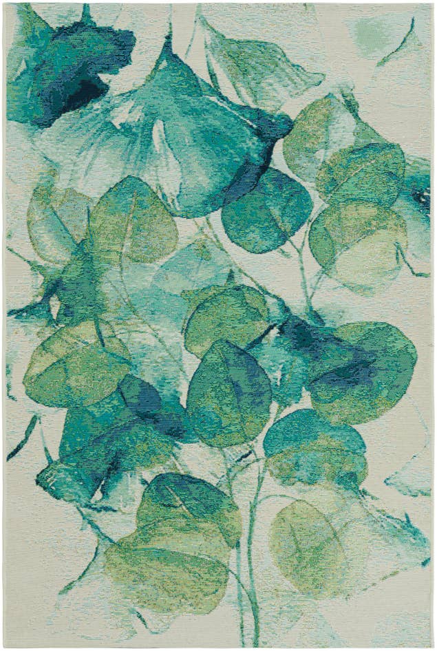 Detail image of 4' x 6' Easy-Clean Botanical Indoor / Outdoor Rug