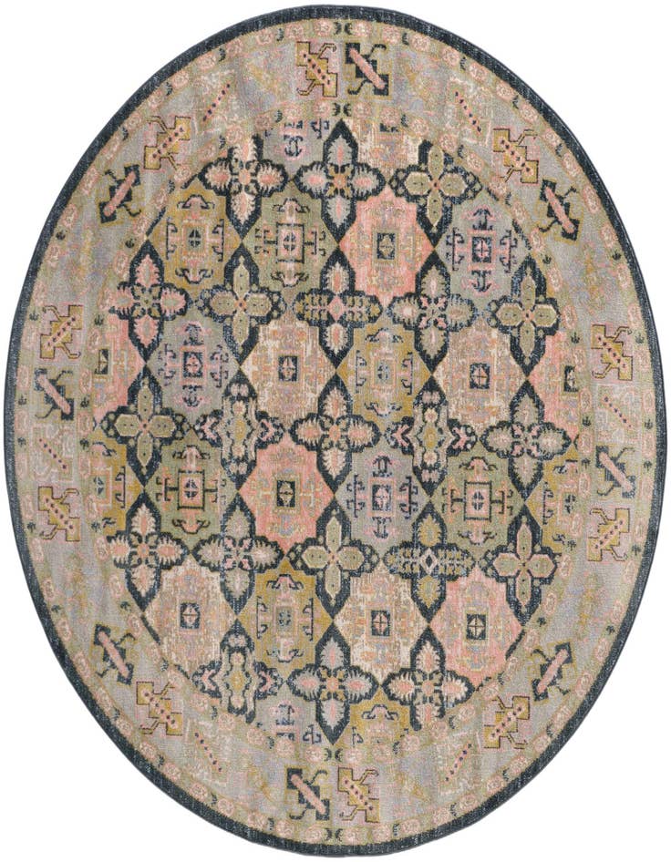 Detail image of 7' 10 x 7' 10 Kamala Washable Round Rug