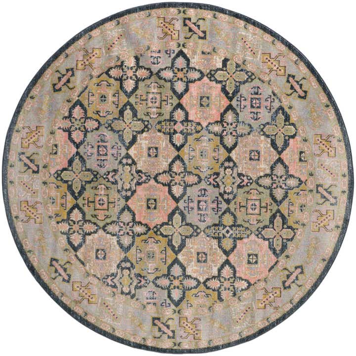 7' 10 x 7' 10 Kamala Washable Round Rug