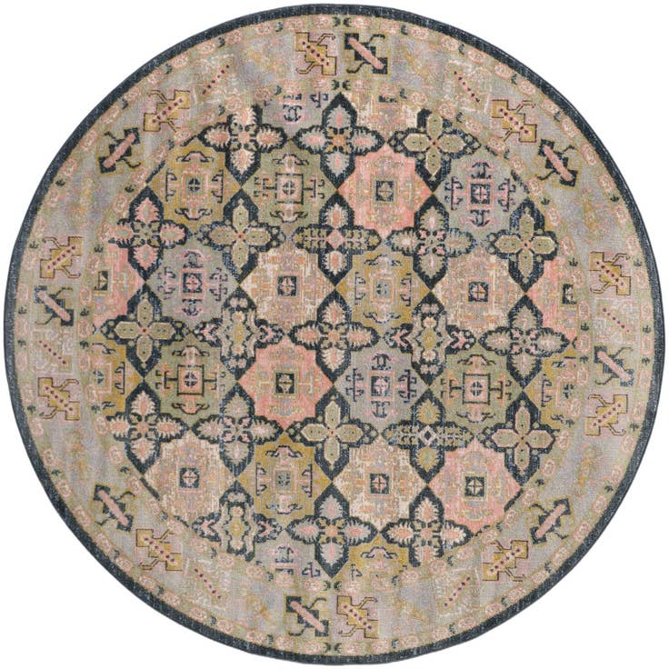 Detail image of 7' 10 x 7' 10 Kamala Washable Round Rug