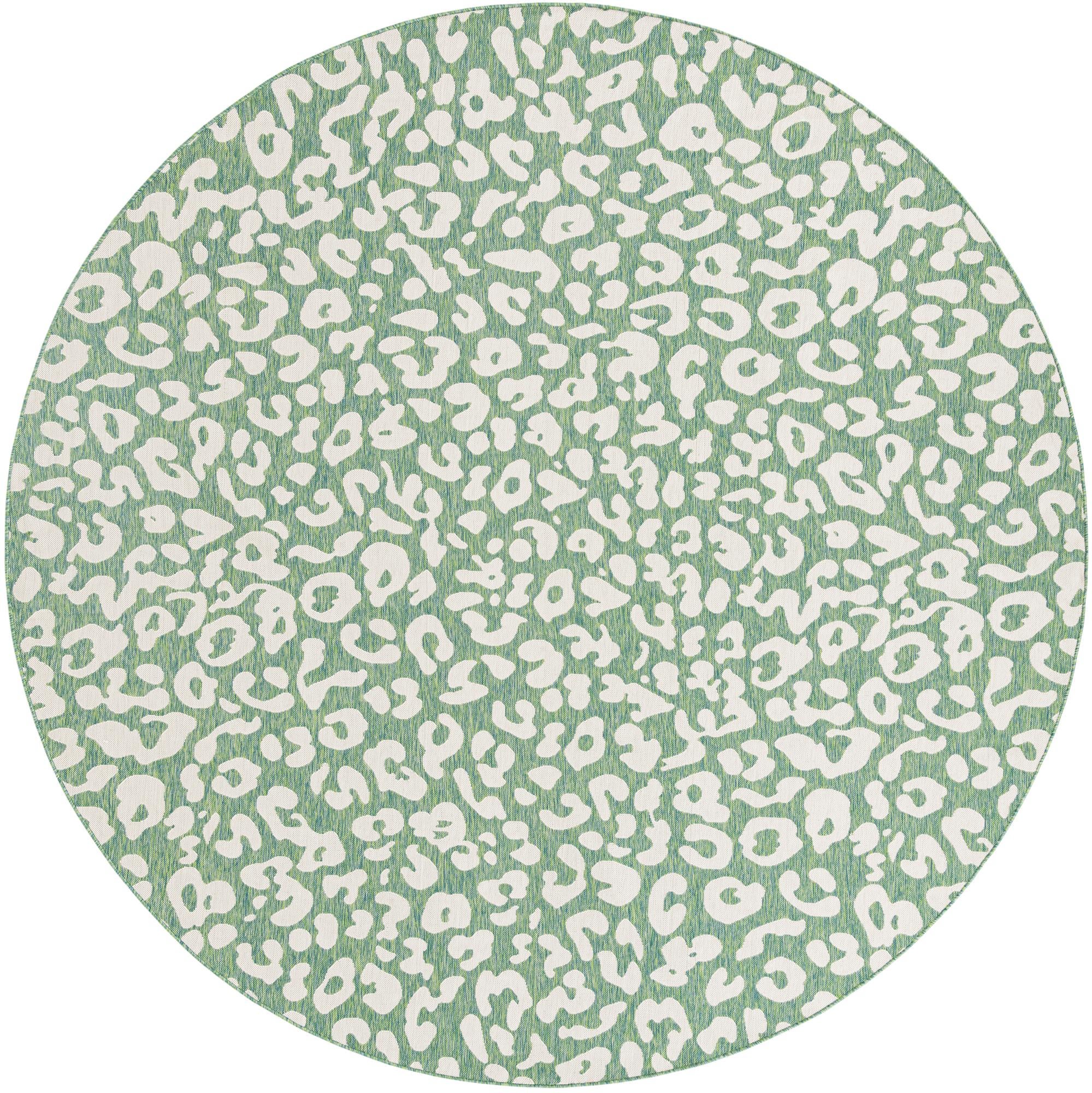 12' x 12' Easy-Clean Safari Indoor / Outdoor Round Rug