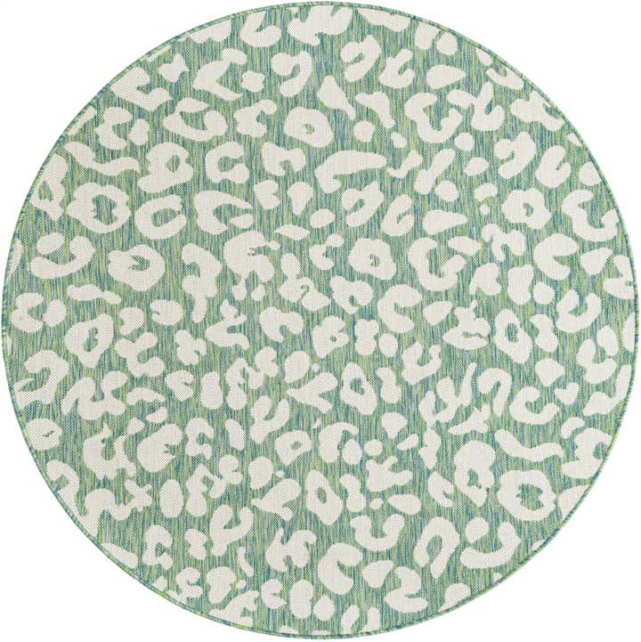 5' 3 x 5' 3 Easy-Clean Safari Indoor / Outdoor Round Rug