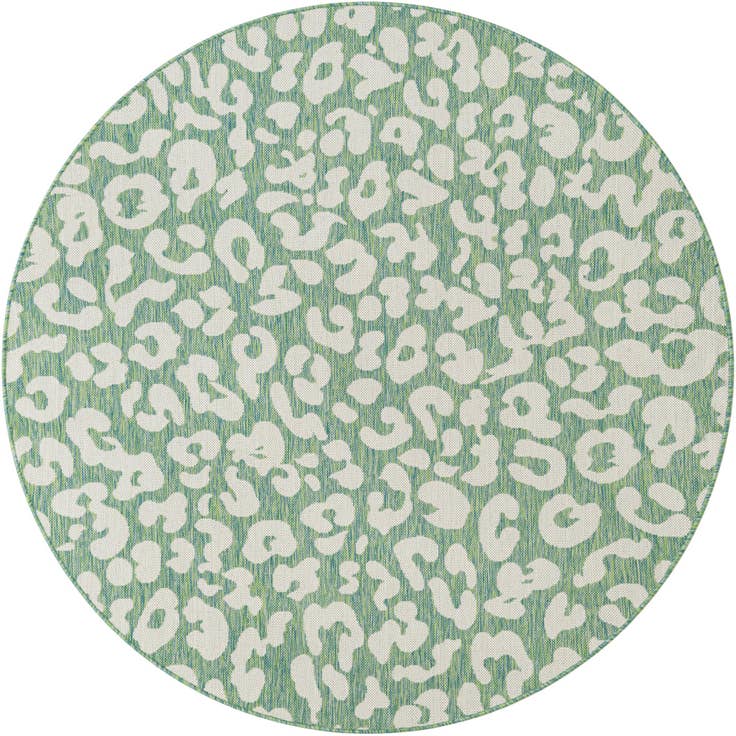 Detail image of 6' x 6' Easy-Clean Safari Indoor / Outdoor Round Rug