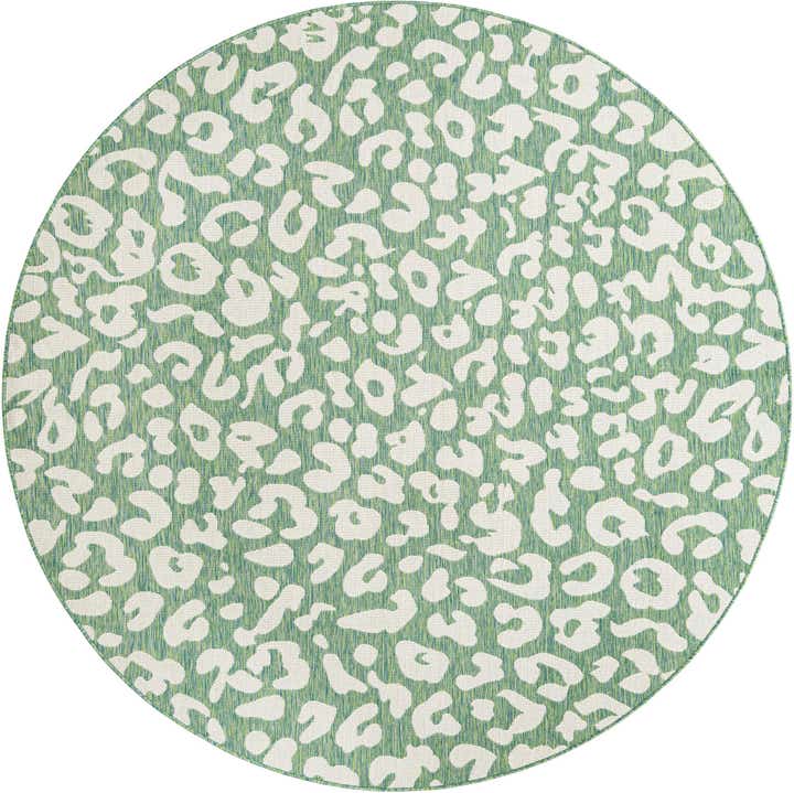 7' 10 x 7' 10 Easy-Clean Safari Indoor / Outdoor Round Rug