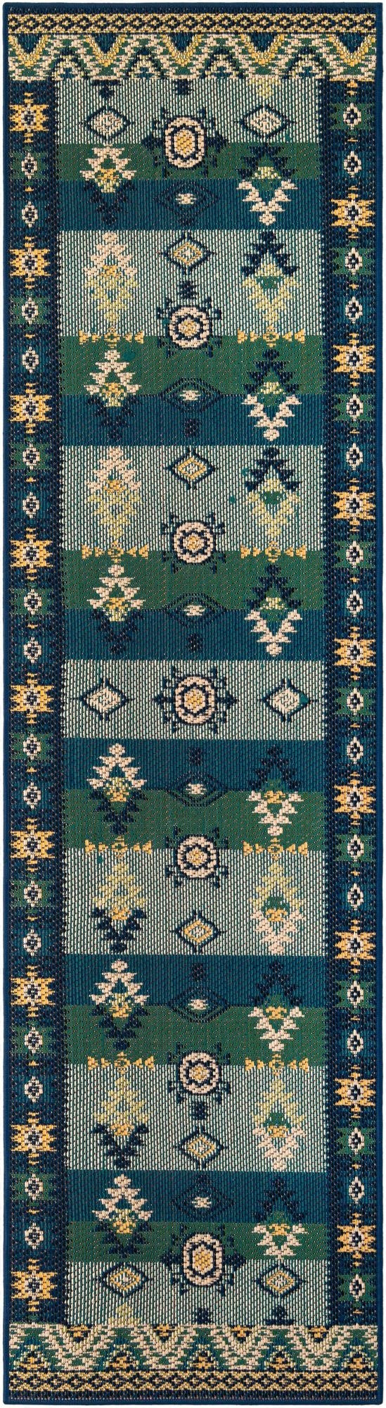 2' 7 x 10'  Washable Baja Indoor / Outdoor Runner Rug