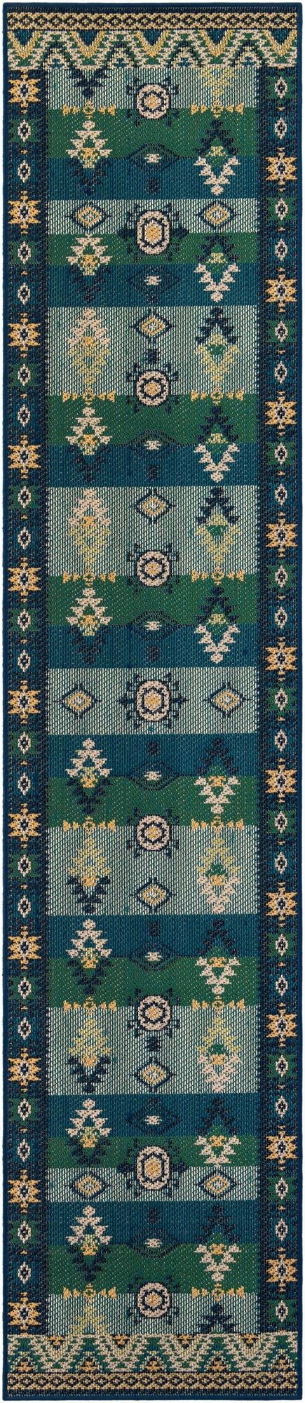 2' 7 x 12'  Washable Baja Indoor / Outdoor Runner Rug