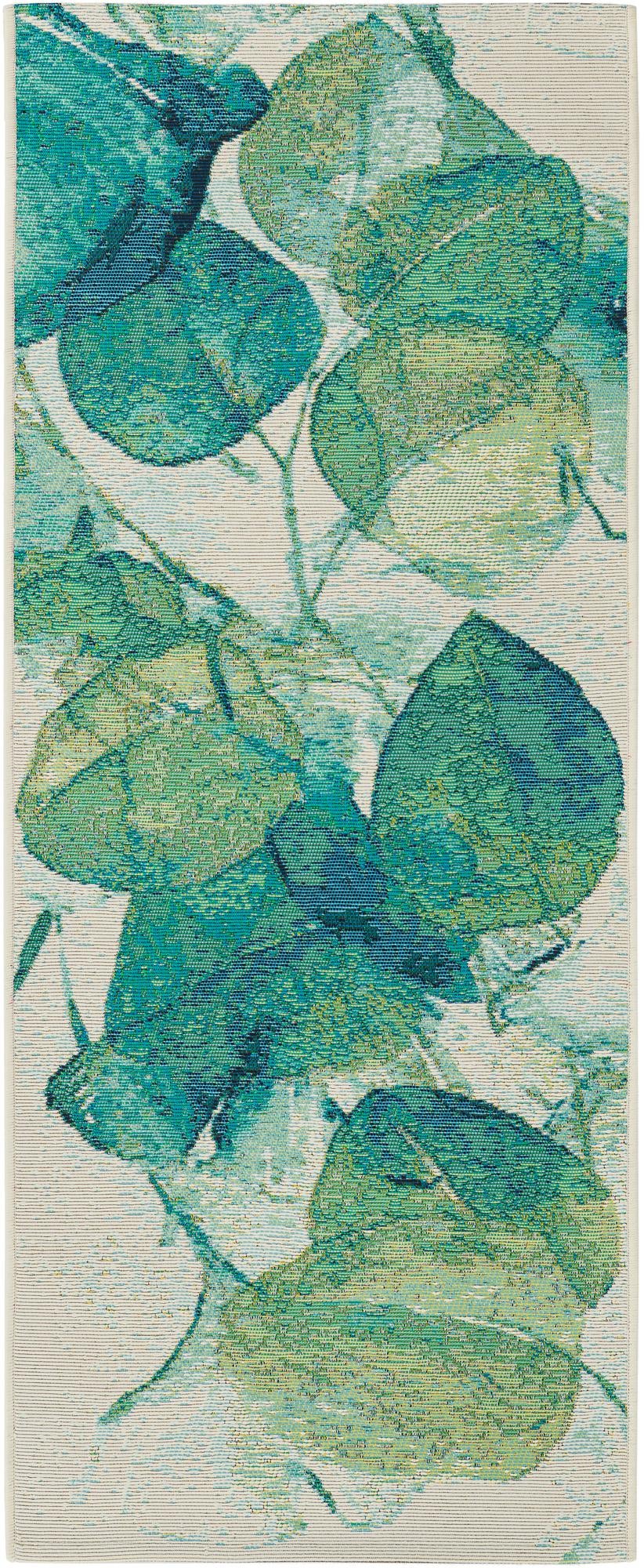 2' x 5' Easy-Clean Botanical Indoor / Outdoor Runner Rug