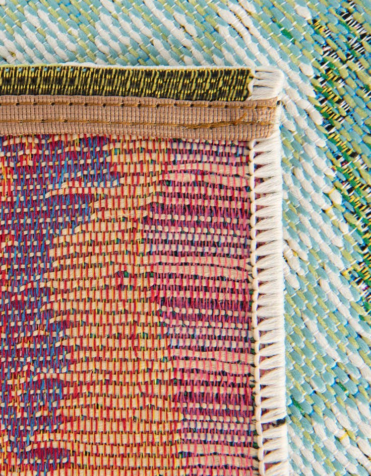 Detail image of 2' x 4' Easy-Clean Botanical Indoor / Outdoor Runner Rug