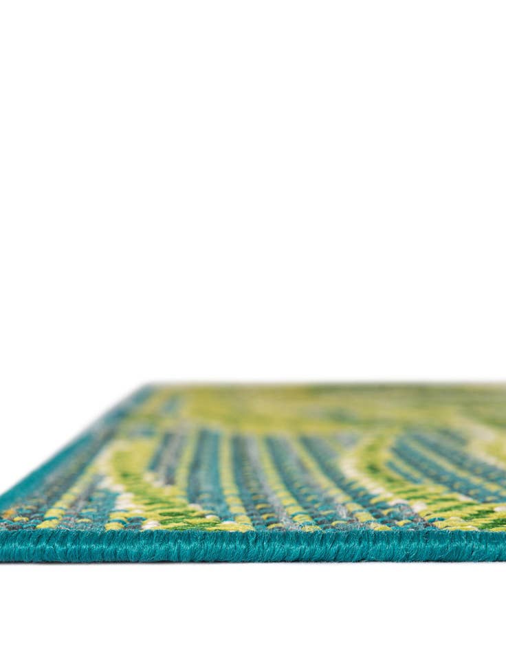 Detail image of 2' 7 x 12' Easy-Clean Botanical Indoor / Outdoor Runner Rug