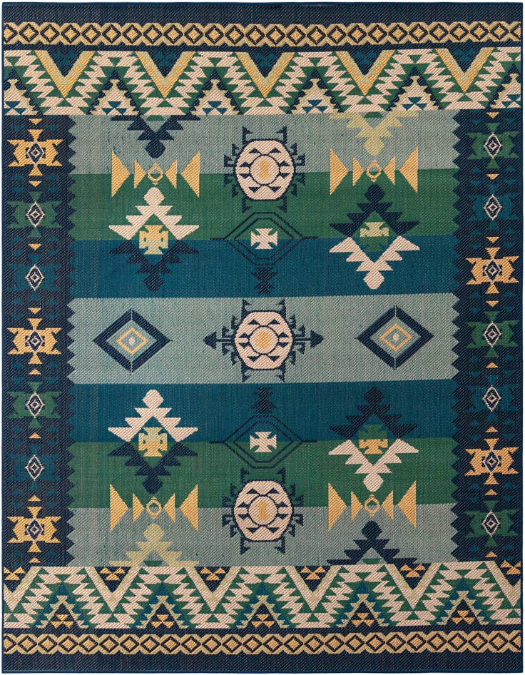 Detail image of 10' x 10' Easy-Clean Baja Indoor / Outdoor Square Rug