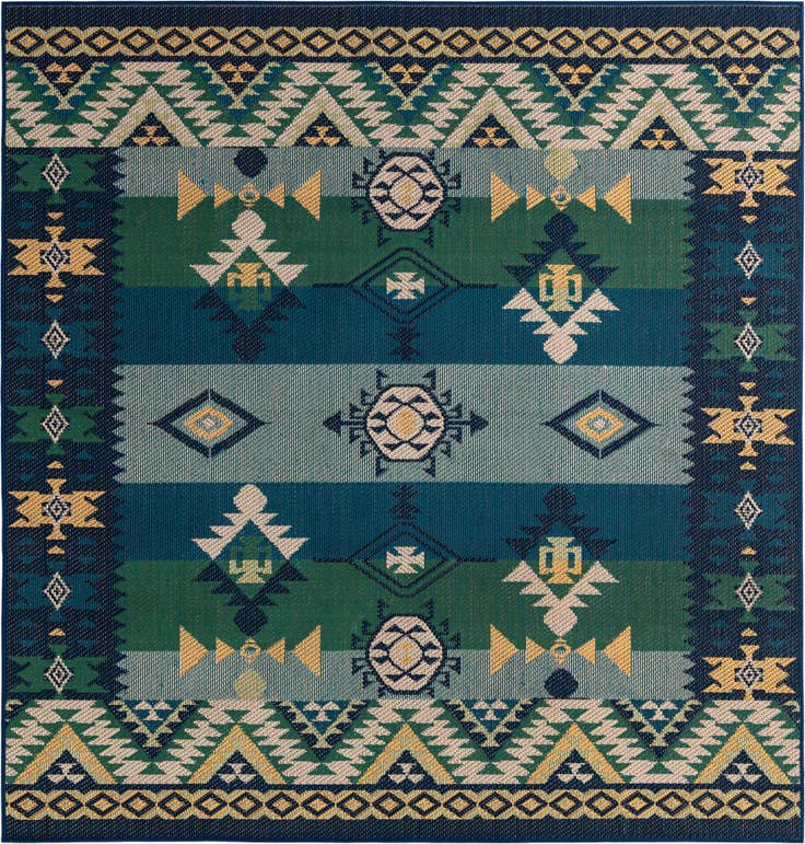 Detail image of 7' 10 x 7' 10 Easy-Clean Baja Indoor / Outdoor Square Rug