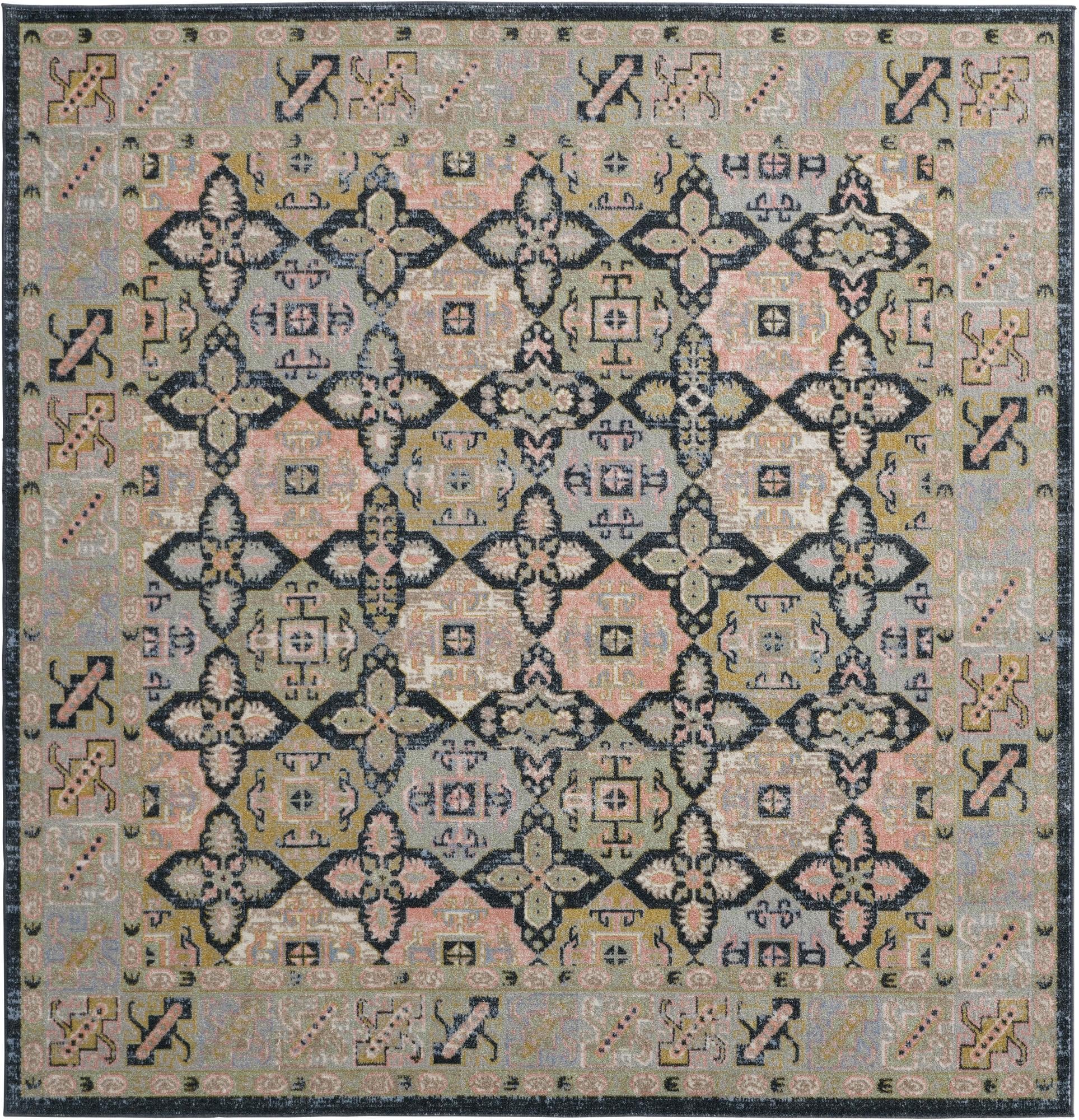 7' 10 x 7' 10 Kamala Washable Square Rug