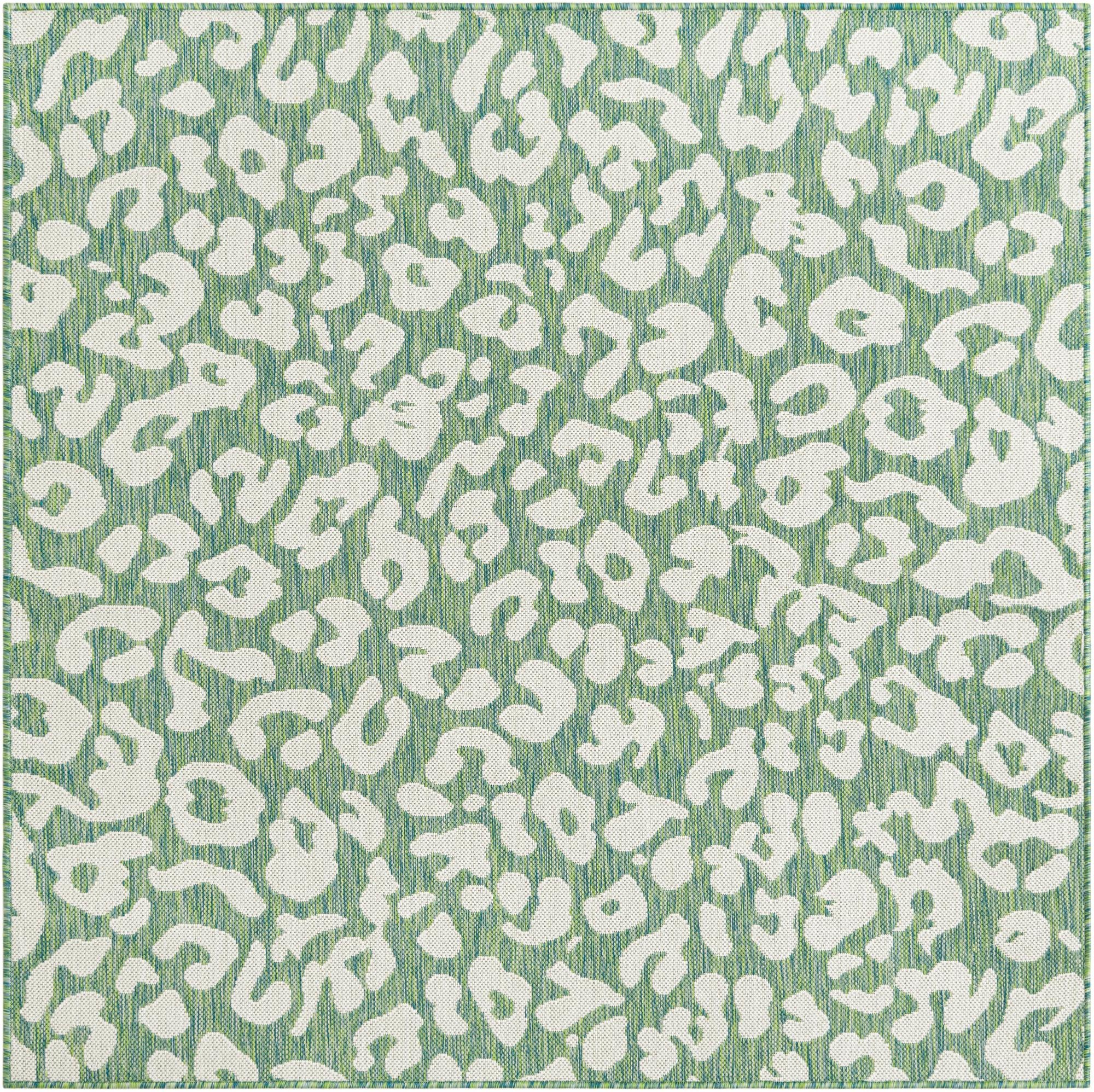 5' 3 x 5' 3 Easy-Clean Safari Indoor / Outdoor Square Rug