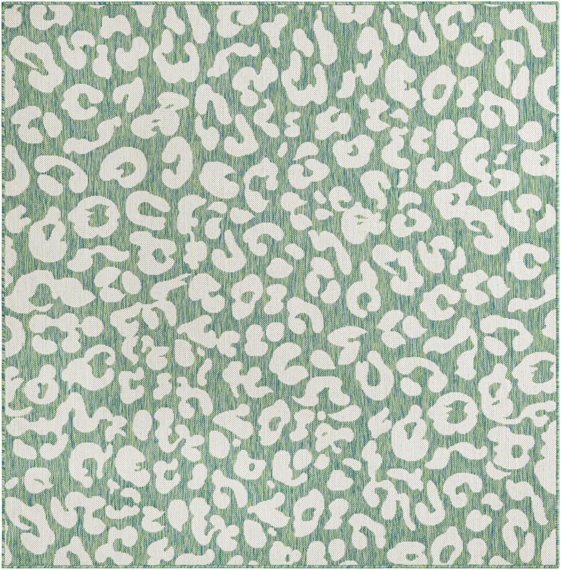 6' x 6' Easy-Clean Safari Indoor / Outdoor Square Rug