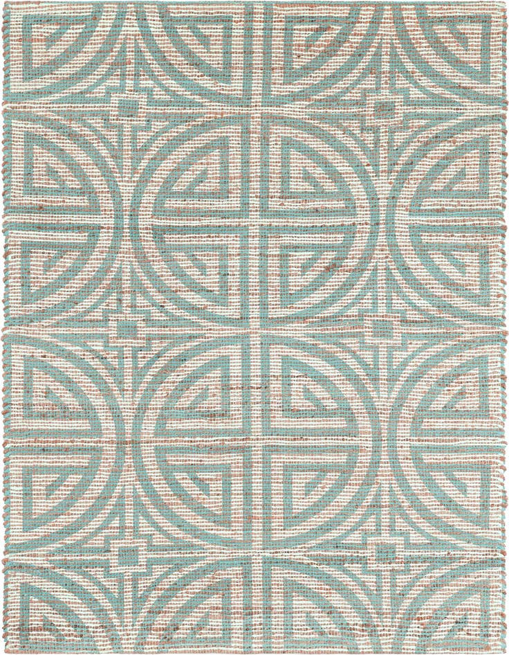 Detail image of 4' 1 x 6' 1 Hand Woven Chenille Jute Rug