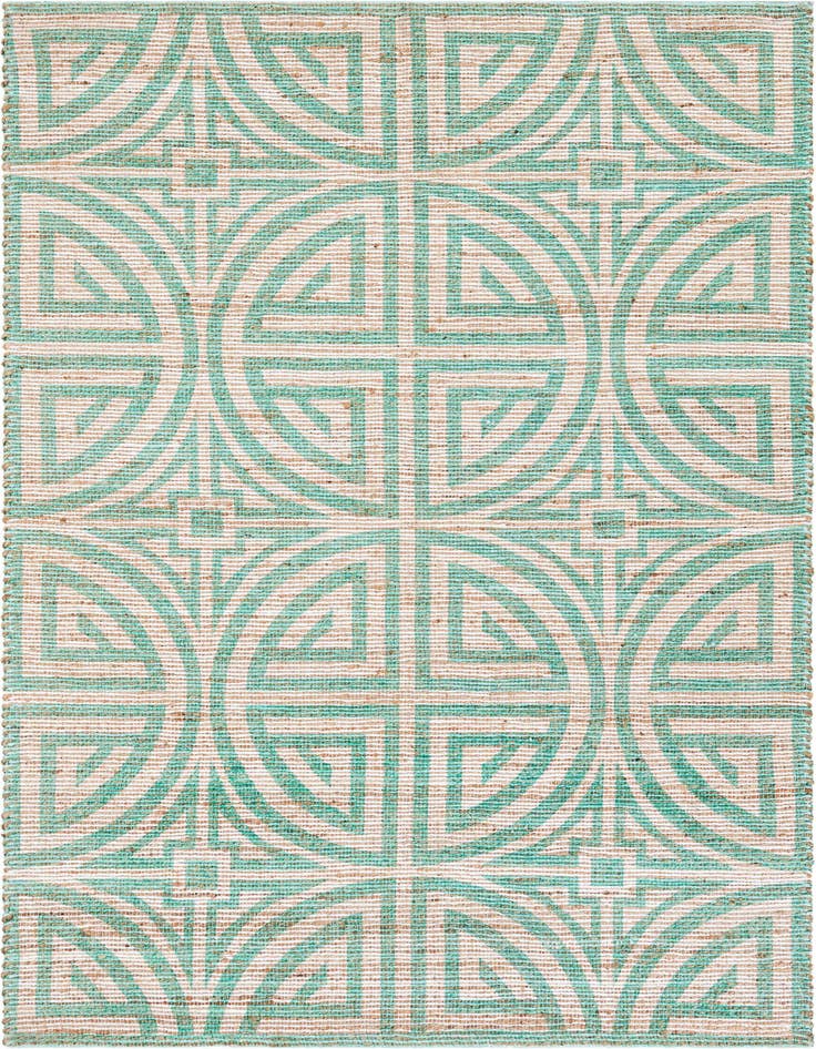 Detail image of 5' 1 x 8' Hand Woven Chenille Jute Rug