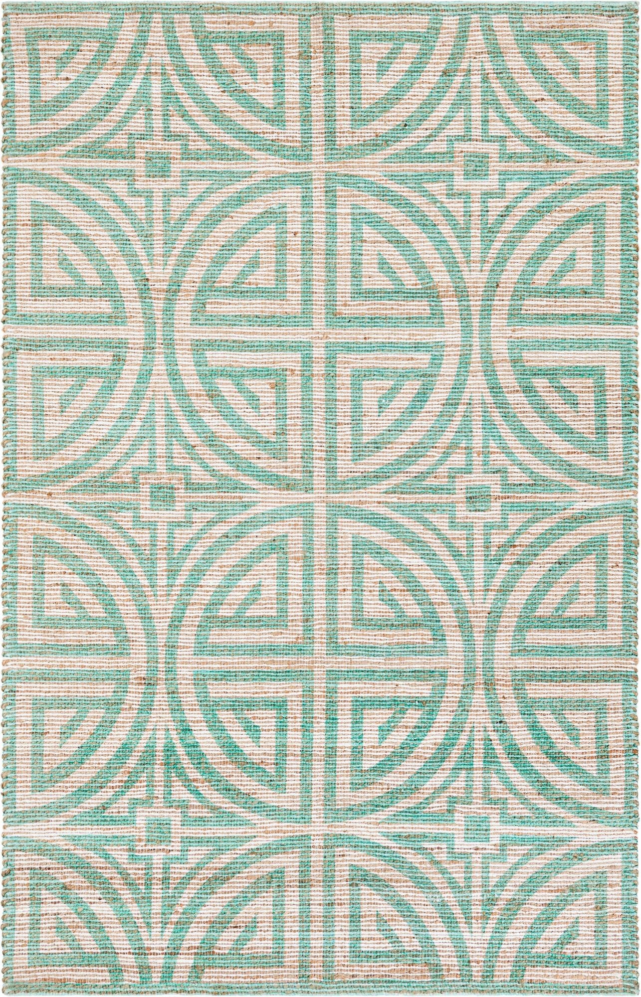 5' 1 x 8'  Hand Woven Chenille Jute Rug