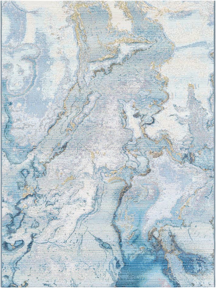Detail image of 5' 3 x 7' Easy-Clean Modern Indoor / Outdoor Rug