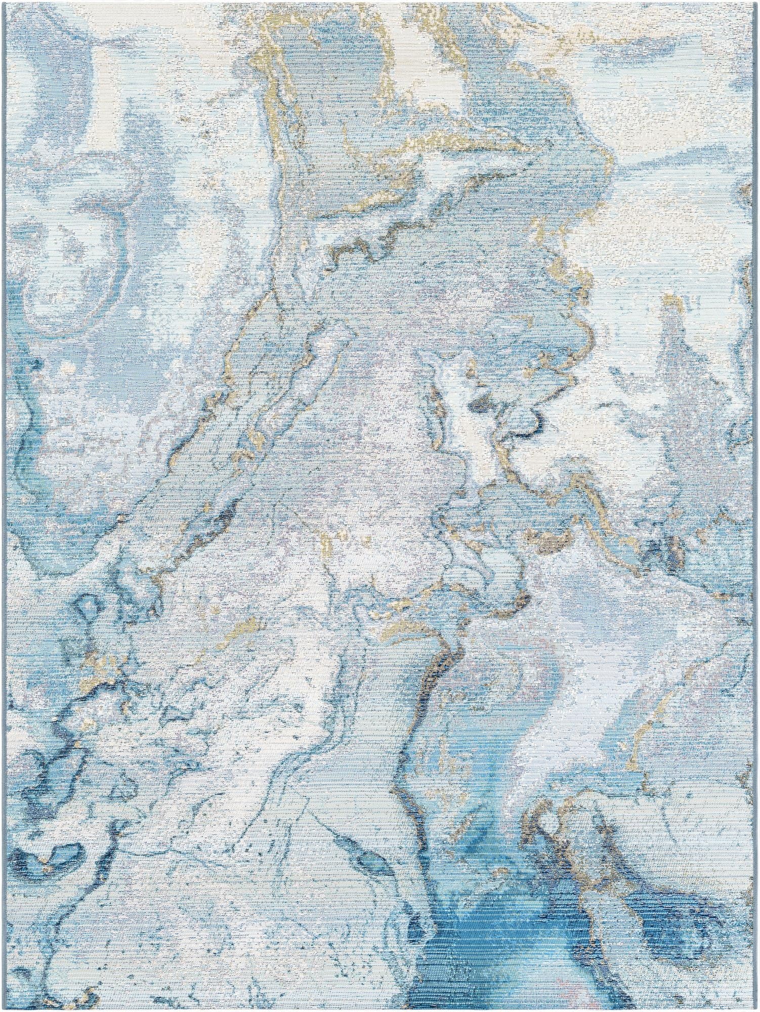 Primary image 5' 3 x 7'  Washable Modern Indoor / Outdoor Rug