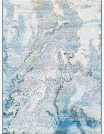 5' 3 x 7' Easy-Clean Modern Indoor / Outdoor Rug