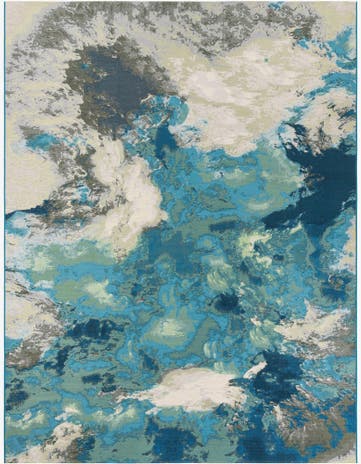 9' x 12' Easy-Clean Modern Indoor / Outdoor Rug