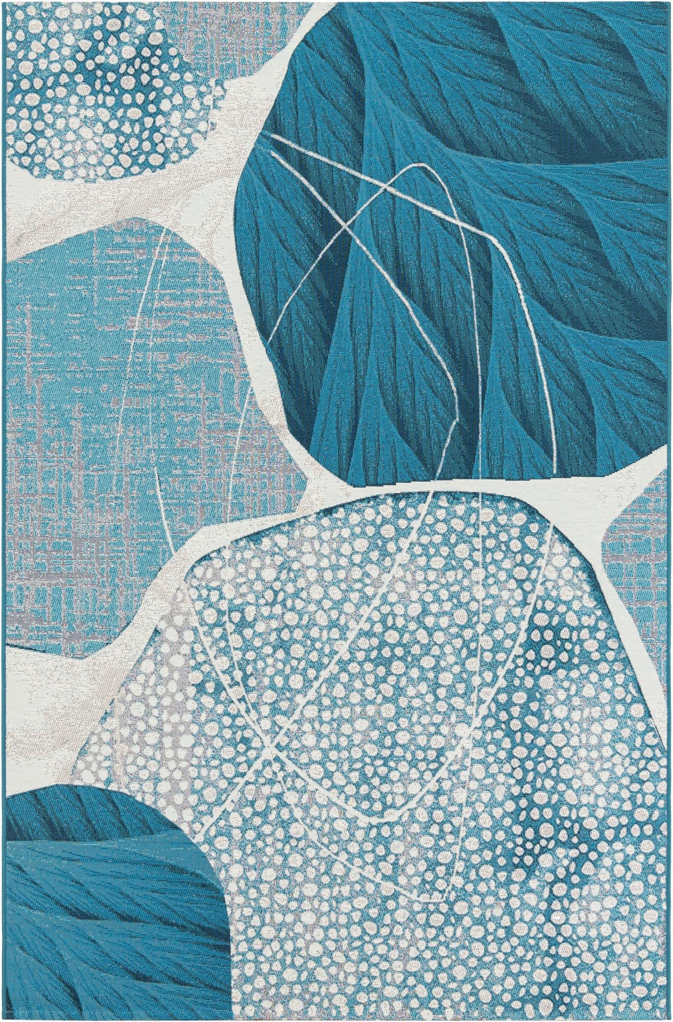 5' 3 x 8'  Washable Modern Indoor / Outdoor Rug