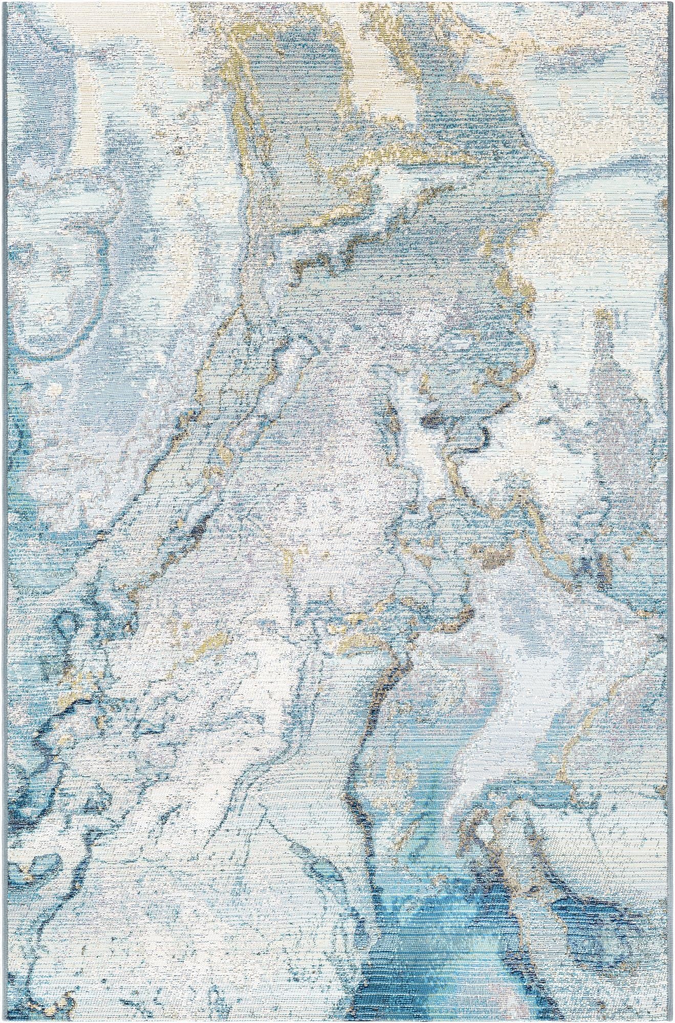 Primary image 4' x 6'  Washable Modern Indoor / Outdoor Rug