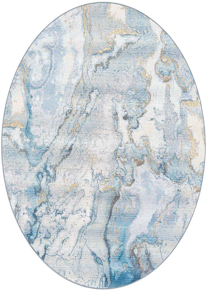 7' 10 x 7' 10 Easy-Clean Modern Indoor / Outdoor Round Rug