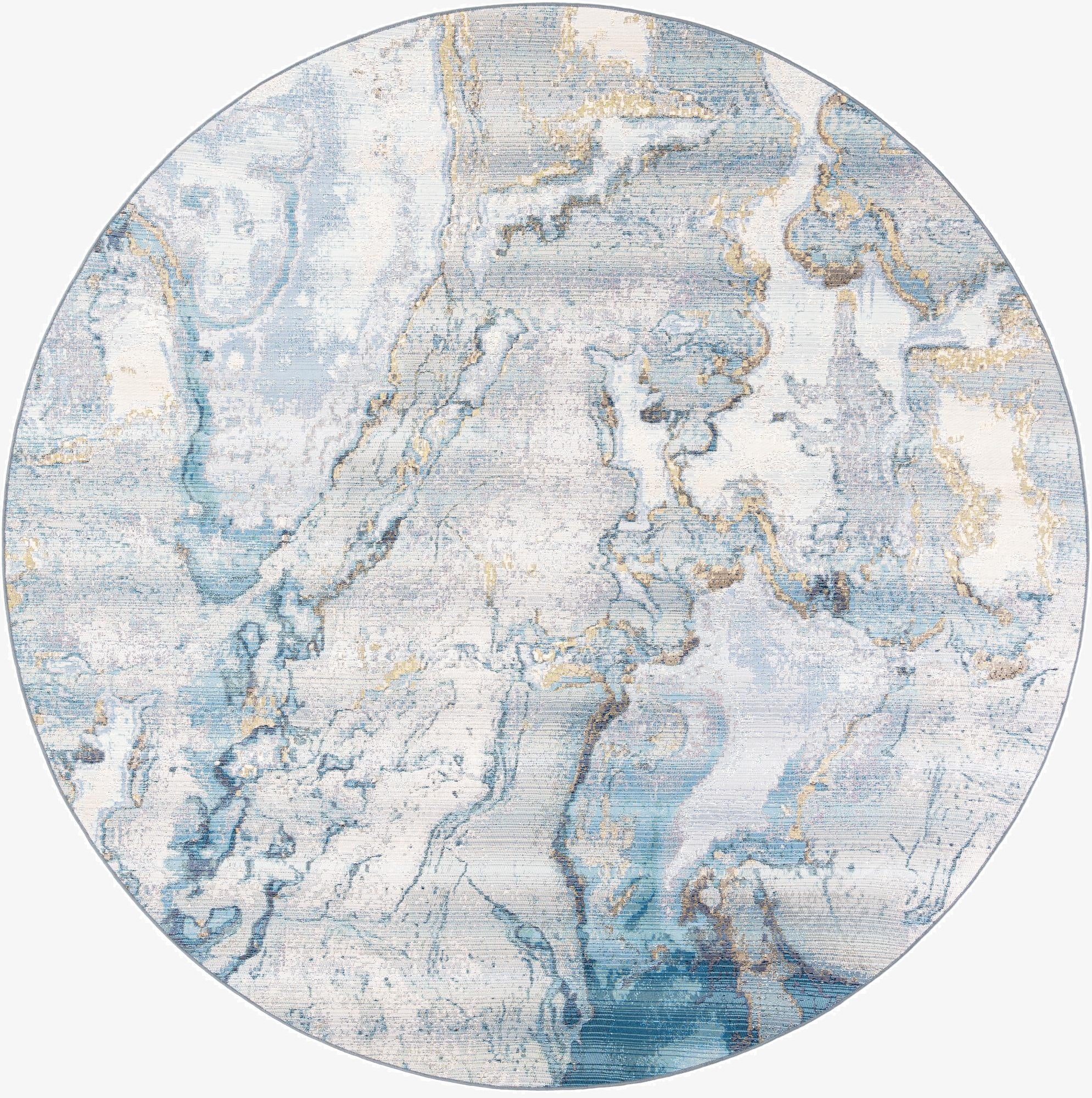 10' x 10'  Washable Modern Indoor / Outdoor Round Rug