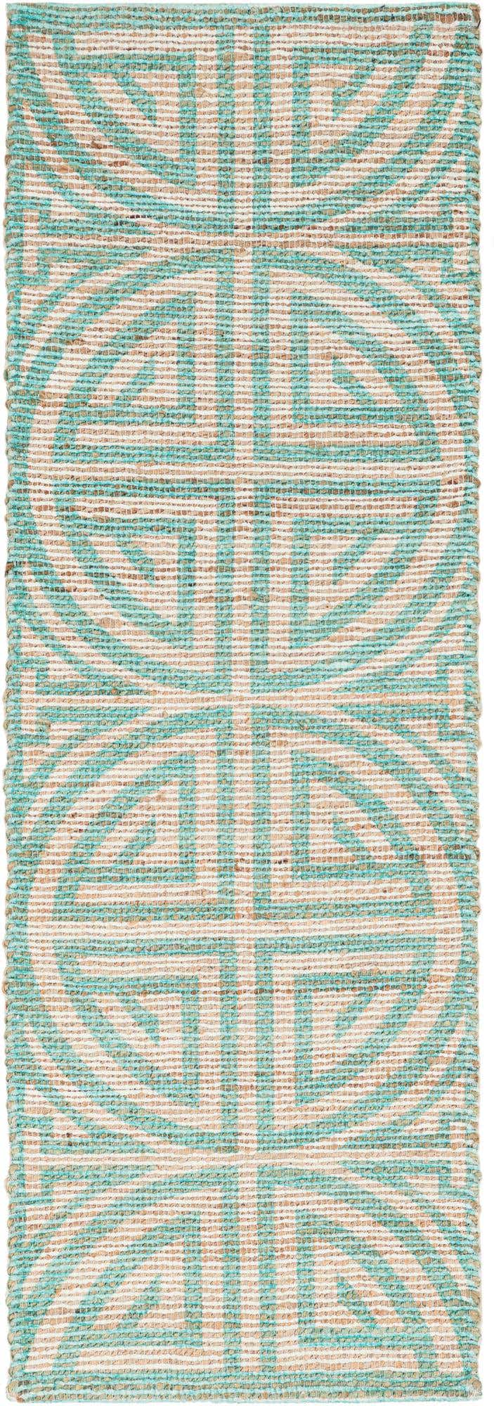 2' 2 x 6' 1 Hand Woven Chenille Jute Runner Rug