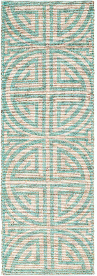 Detail image of 2' 2 x 6' 1 Hand Woven Chenille Jute Runner Rug
