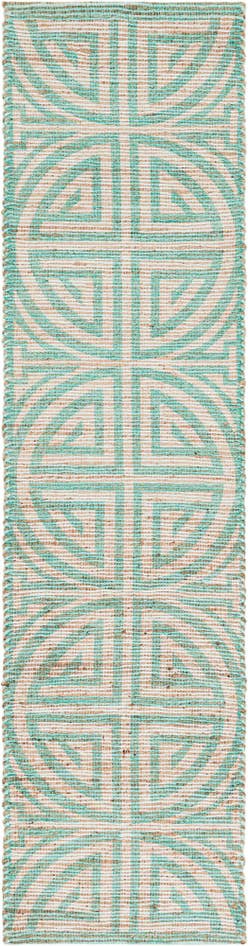 Detail image of 2' 2 x 8' Hand Woven Chenille Jute Runner Rug