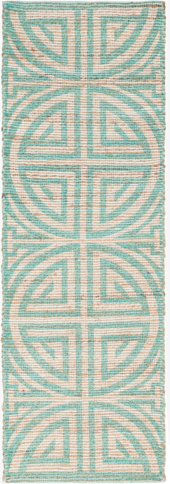 2' 2 x 6' 1  Hand Woven Chenille Jute Runner Rug