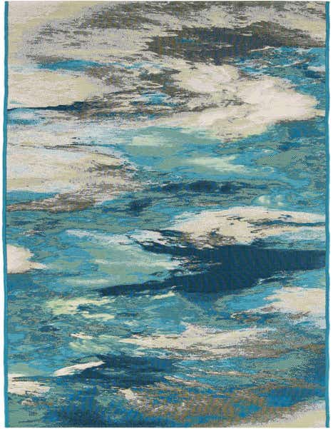 2' 7 x 12' Easy-Clean Modern Indoor / Outdoor Runner Rug