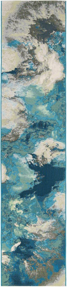 Detail image of 2' 7 x 12' Easy-Clean Modern Indoor / Outdoor Runner Rug
