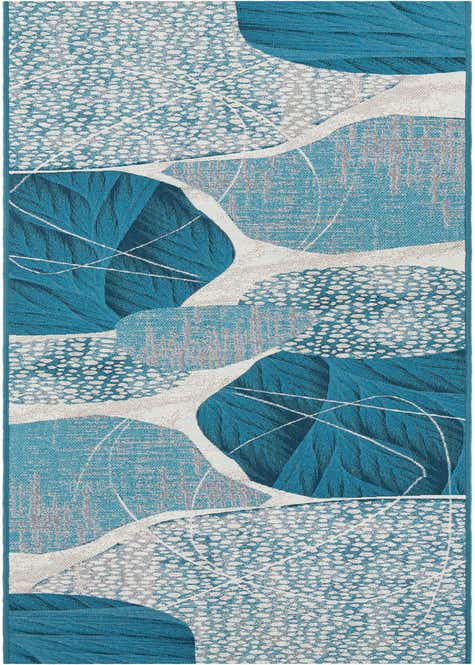 2' 7 x 12' Easy-Clean Modern Indoor / Outdoor Runner Rug