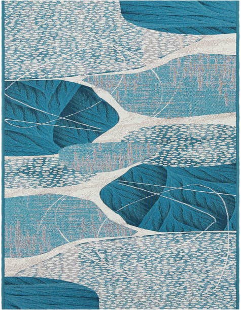 Detail image of 2' 7 x 12' Easy-Clean Modern Indoor / Outdoor Runner Rug