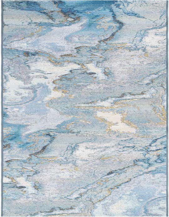 2' 7 x 10' Easy-Clean Modern Indoor / Outdoor Runner Rug