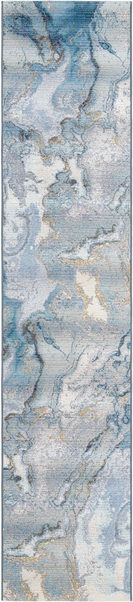 2' 7 x 12'  Washable Modern Indoor / Outdoor Runner Rug