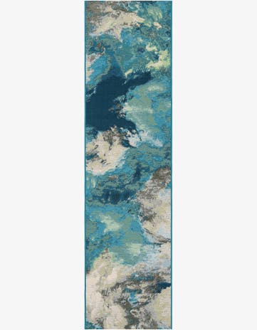 2' x 8' Easy-Clean Modern Indoor / Outdoor Runner Rug