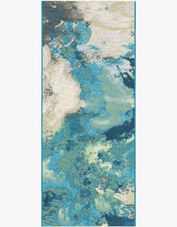 2' x 5' 1 Easy-Clean Modern Indoor / Outdoor Runner Rug