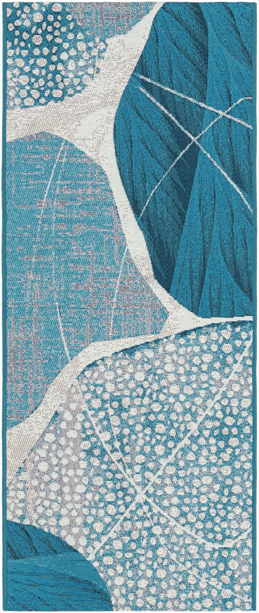 2' x 5' 1  Washable Modern Indoor / Outdoor Runner Rug