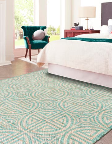 7' 10 x 7' 10 Hand Woven Chenille Jute Square Rug