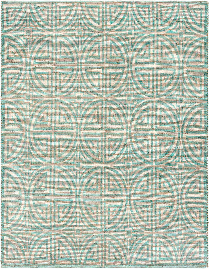 Detail image of 7' 10 x 7' 10 Hand Woven Chenille Jute Square Rug