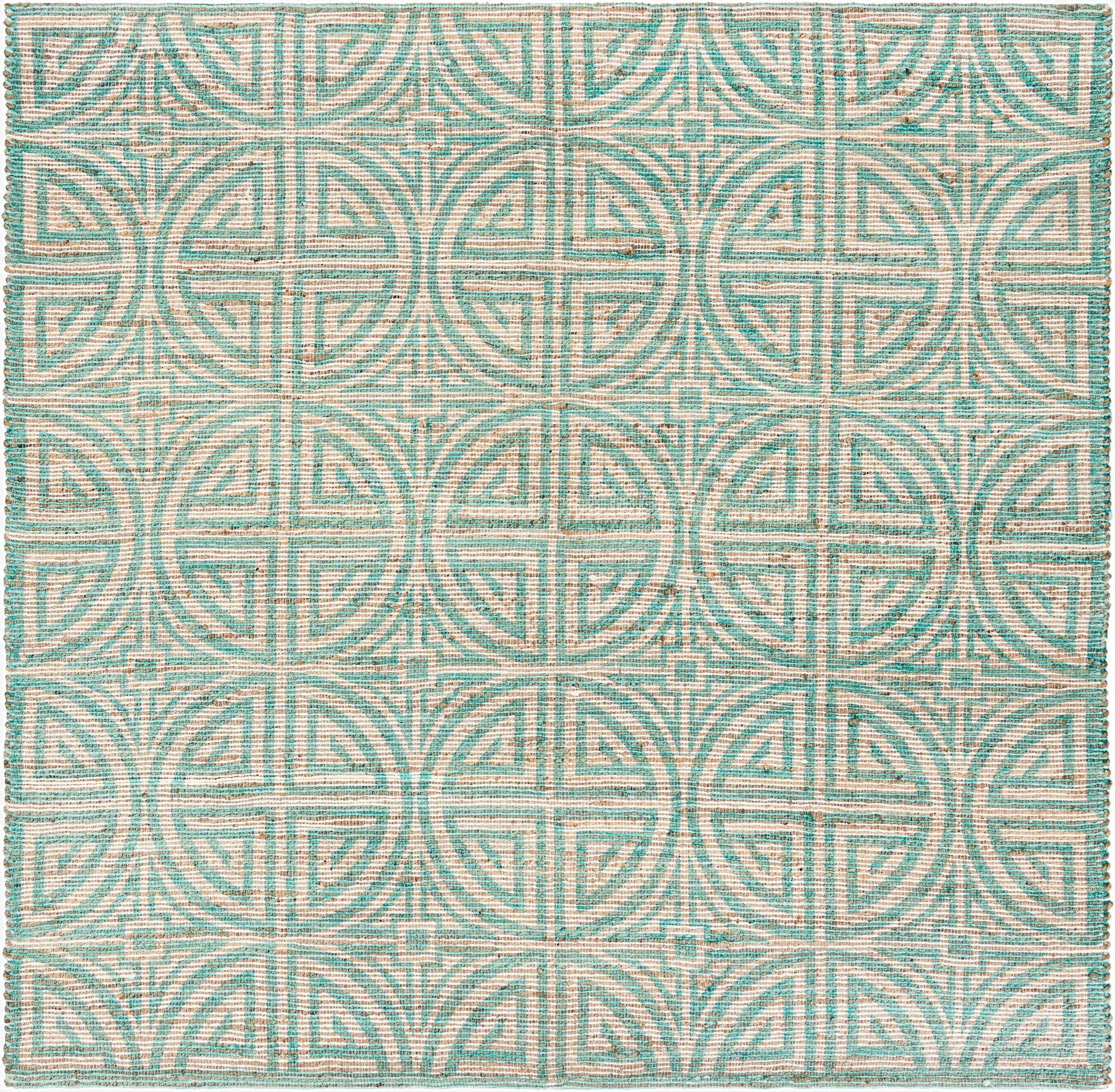 7' 10 x 7' 10  Hand Woven Chenille Jute Square Rug