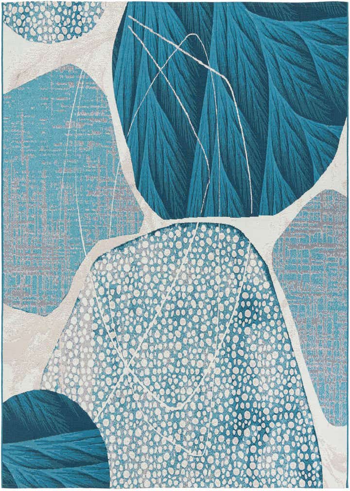 7' 10 x 7' 10 Easy-Clean Modern Indoor / Outdoor Square Rug
